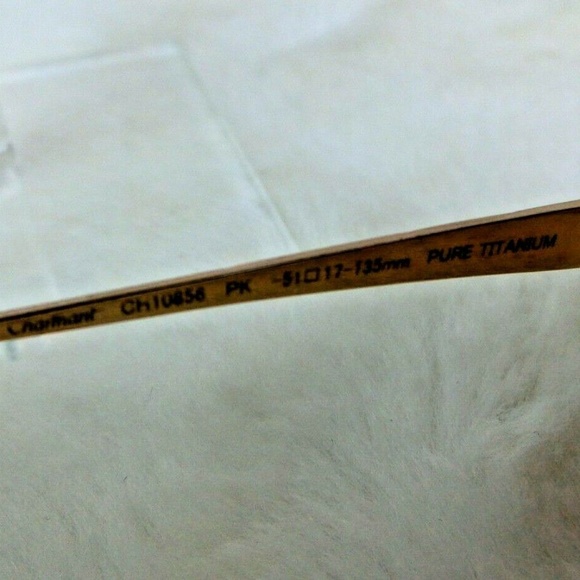 Charmant Eyeglasses Pure Titanium Gold Pink Frames - Picture 8 of 8
